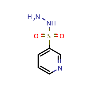 Chemical structure of pyridine-3-sulfonohydrazide , CAS 65227-53-4, AChemBlock Q52494