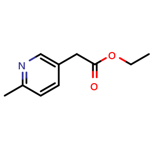 Chemical structure of ethyl 2-(6-methylpyridin-3-yl)acetate , CAS 91843-27-5, AChemBlock Q52531