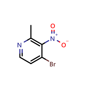 Chemical structure of 4-bromo-2-methyl-3-nitropyridine , CAS 23056-49-7, AChemBlock Q52536