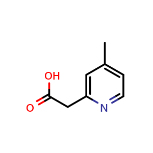 Chemical structure of 2-(4-methylpyridin-2-yl)acetic acid , CAS 149605-62-9, AChemBlock Q52544