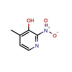 Chemical structure of 4-methyl-2-nitropyridin-3-ol , CAS 15128-89-9, AChemBlock Q52552