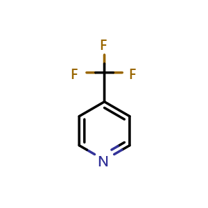 Chemical structure of 4-(trifluoromethyl)pyridine , CAS 3796-24-5, AChemBlock Q52570
