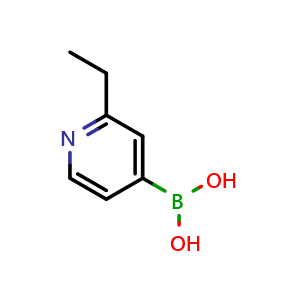 Chemical structure of (2-Ethylpyridin-4-yl)boronic acid , CAS 1189545-99-0, AChemBlock Q52589