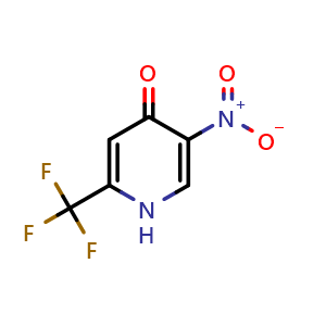 Chemical structure of 5-nitro-2-(trifluoromethyl)pyridin-4(1H)-one , CAS 438554-44-0, AChemBlock Q52600