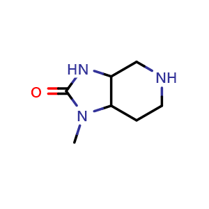 Chemical structure of 1-methyloctahydro-2H-imidazo[4,5-c]pyridin-2-one , CAS 1355004-58-8, AChemBlock Q52605