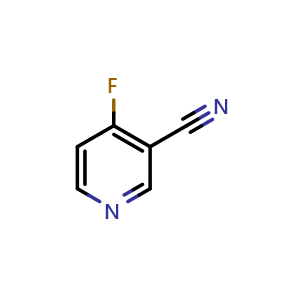 Chemical structure of 4-fluoronicotinonitrile , CAS 1060802-53-0, AChemBlock Q52647