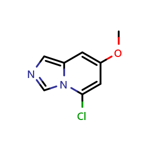 Chemical structure of 5-chloro-7-methoxyimidazo[1,5-a]pyridine , CAS 1427439-76-6, AChemBlock Q52671