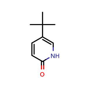 Chemical structure of 5-(tert-butyl)pyridin-2(1H)-one , CAS 1159819-76-7, AChemBlock Q52705