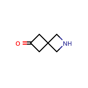Chemical structure of 2-azaspiro[3.3]heptan-6-one , CAS 1700611-14-8, AChemBlock Q52715