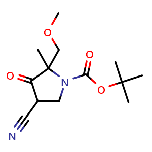tert-butyl 4-cyano-2-(methoxymethyl)-2-methyl-3-oxopyrrolidine-1-carboxylate