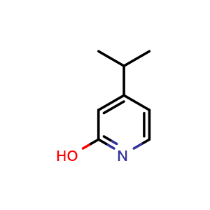 Chemical structure of 4-isopropylpyridin-2-ol , CAS 408335-38-6, AChemBlock Q52824