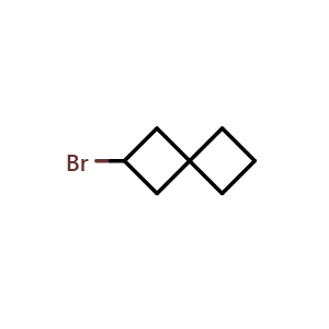 Chemical structure of 2-bromospiro[3.3]heptane , CAS 102115-82-2, AChemBlock Q52853