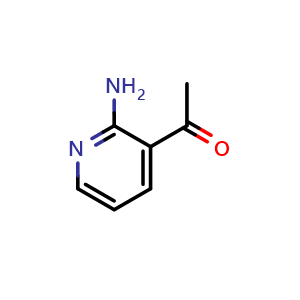 Chemical structure of 1-(2-aminopyridin-3-yl)ethan-1-one , CAS 65326-33-2, AChemBlock Q52860