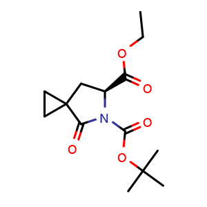 5-(tert-butyl) 6-ethyl (S)-4-oxo-5-azaspiro[2.4]heptane-5,6-dicarboxylate