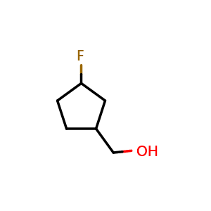 Chemical structure of (3-fluorocyclopentyl)methanol , CAS 1554199-56-2, AChemBlock Q52910
