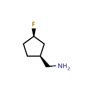 Chemical structure of ((1S,3R)-3-fluorocyclopentyl)methanamine , CAS 1903828-88-5, AChemBlock Q52914