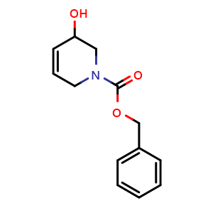 Chemical structure of benzyl 3-hydroxy-3,6-dihydropyridine-1(2H)-carboxylate , CAS 86826-96-2, AChemBlock Q52931