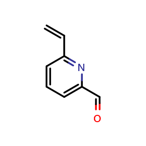 Chemical structure of 6-vinylpicolinaldehyde , CAS 579500-16-6, AChemBlock Q52934