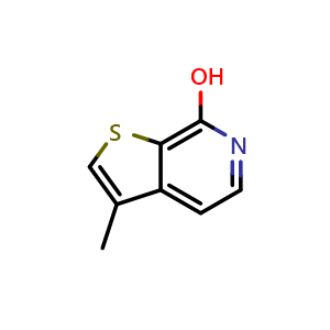 Chemical structure of 3-methylthieno[2,3-c]pyridin-7-ol , CAS 1196156-29-2, AChemBlock Q52967
