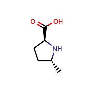 Chemical structure of (2S,5R)-5-methylpyrrolidine-2-carboxylic acid , CAS 38228-16-9, AChemBlock Q53020