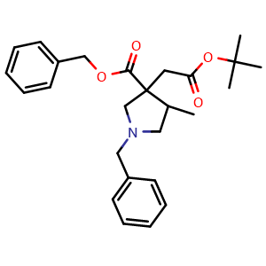 benzyl 1-benzyl-3-(2-(tert-butoxy)-2-oxoethyl)-4-methylpyrrolidine-3-carboxylate