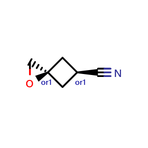 Chemical structure of (Z)-1-oxaspiro[2.3]hexane-5-carbonitrile , CAS 578715-79-4, AChemBlock Q53061