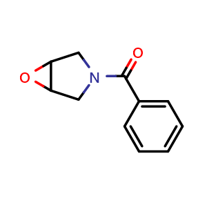 Chemical structure of (6-oxa-3-azabicyclo[3.1.0]hexan-3-yl)(phenyl)methanone , CAS 20965-14-4, AChemBlock Q53079