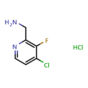 Chemical structure of (4-chloro-3-fluoropyridin-2-yl)methanamine hydrochloride , CAS 1646565-99-2, AChemBlock Q53095