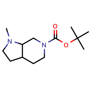 Chemical structure of tert-butyl 1-methyloctahydro-6H-pyrrolo[2,3-c]pyridine-6-carboxylate , CAS 2306271-36-1, AChemBlock Q53166