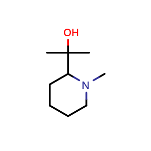Chemical structure of 2-(1-Methylpiperidin-2-yl)propan-2-ol , CAS 19509-15-0, AChemBlock Q53193