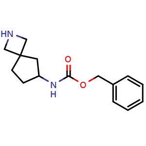 Chemical structure of benzyl (2-azaspiro[3.4]octan-6-yl)carbamate , CAS 1935429-83-6, AChemBlock Q53323