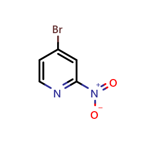 Chemical structure of 4-bromo-2-nitropyridine , CAS 909712-10-3, AChemBlock Q53333