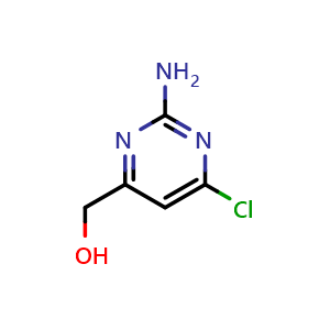 Chemical structure of (2-amino-6-chloropyrimidin-4-yl)methanol , CAS 688782-75-4, AChemBlock Q53372