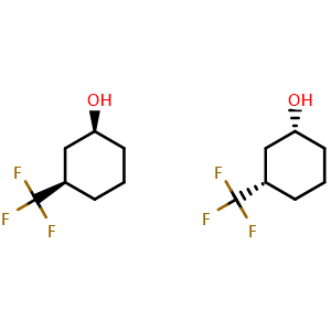 Chemical structure of cis-3-(trifluoromethyl)cyclohexanol , CAS 23599-94-2, AChemBlock Q53405