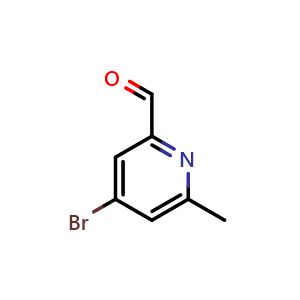 Chemical structure of 4-bromo-6-methylpicolinaldehyde , CAS 448906-71-6, AChemBlock Q53408