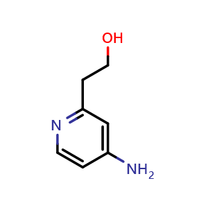 Chemical structure of 2-(4-aminopyridin-2-yl)ethan-1-ol , CAS 101012-38-8, AChemBlock Q53462