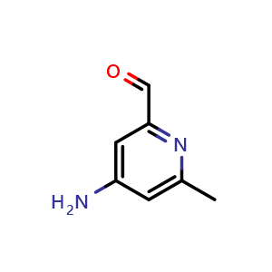 Chemical structure of 4-amino-6-methylpicolinaldehyde , CAS 1289131-06-1, AChemBlock Q53479