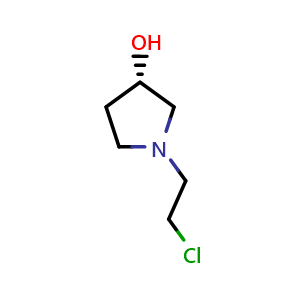 Chemical structure of (S)-1-(2-chloroethyl)pyrrolidin-3-ol , CAS 1260427-61-9, AChemBlock Q53503