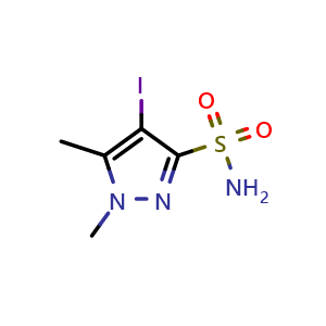 4-iodo-1,5-dimethyl-1H-pyrazole-3-sulfonamide