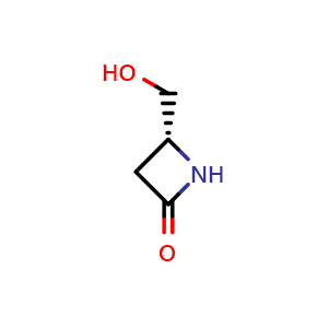 Chemical structure of (R)-4-(hydroxymethyl)azetidin-2-one , CAS 91815-14-4, AChemBlock Q53600