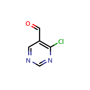 Chemical structure of 4-chloropyrimidine-5-carbaldehyde , CAS 933703-03-8, AChemBlock Q53710