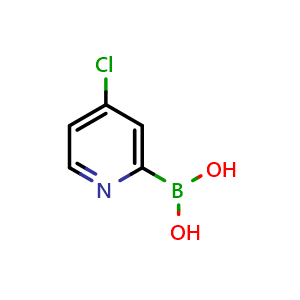 Chemical structure of (4-Chloropyridin-2-yl)boronic acid , CAS 870459-91-9, AChemBlock Q53792