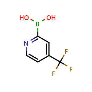 Chemical structure of (4-(trifluoromethyl)pyridin-2-yl)boronic acid , CAS 870459-90-8, AChemBlock Q53804