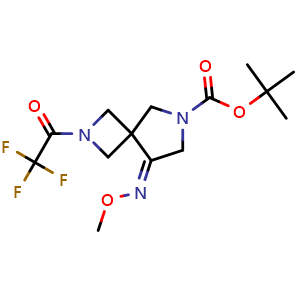 tert-butyl (E)-8-(methoxyimino)-2-(2,2,2-trifluoroacetyl)-2,6-diazaspiro[3.4]octane-6-carboxylate