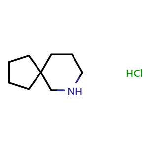 Chemical structure of 7-azaspiro[4.5]decane hydrochloride , CAS 1198286-88-2, AChemBlock Q53929