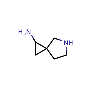 Chemical structure of 5-azaspiro[2.4]heptan-1-amine , CAS 174073-88-2, AChemBlock Q53964