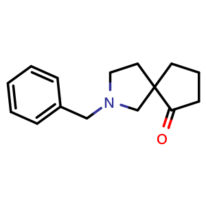 Chemical structure of 2-benzyl-2-azaspiro[4.4]nonan-6-one , CAS 160746-93-0, AChemBlock Q53968