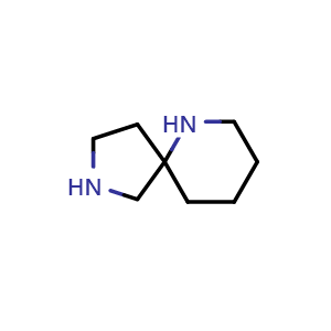 Chemical structure of 2,6-diazaspiro[4.5]decane , CAS 35731-28-3, AChemBlock Q53989