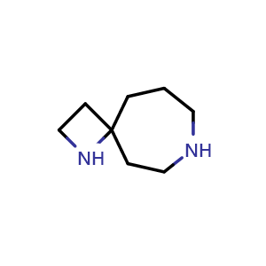 Chemical structure of 1,7-diazaspiro[3.6]decane , CAS 1251712-99-8, AChemBlock Q53992