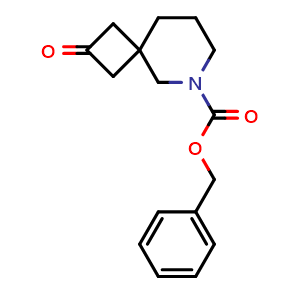 Chemical structure of benzyl 2-oxo-6-azaspiro[3.5]nonane-6-carboxylate , CAS 1359705-27-3, AChemBlock Q54008
